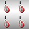 Service Caster 4 Inch 316SS Red Polyurethane Swivel 7/8 Inch Expanding Stem Caster Set SCC SCC-SS316EX20S414-PPUB-RED-78-4 - alternate 1